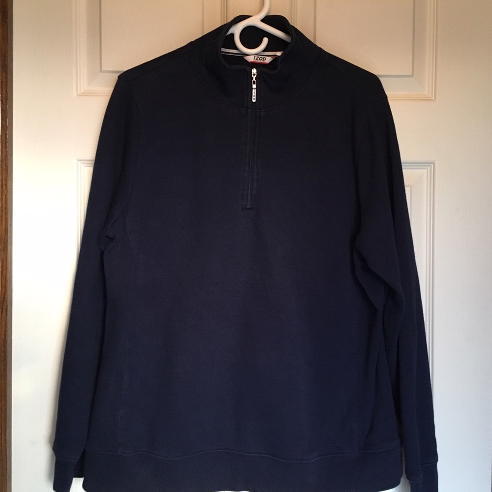 IZOD 3/4 ZIP NAVY BLUE PULLOVER